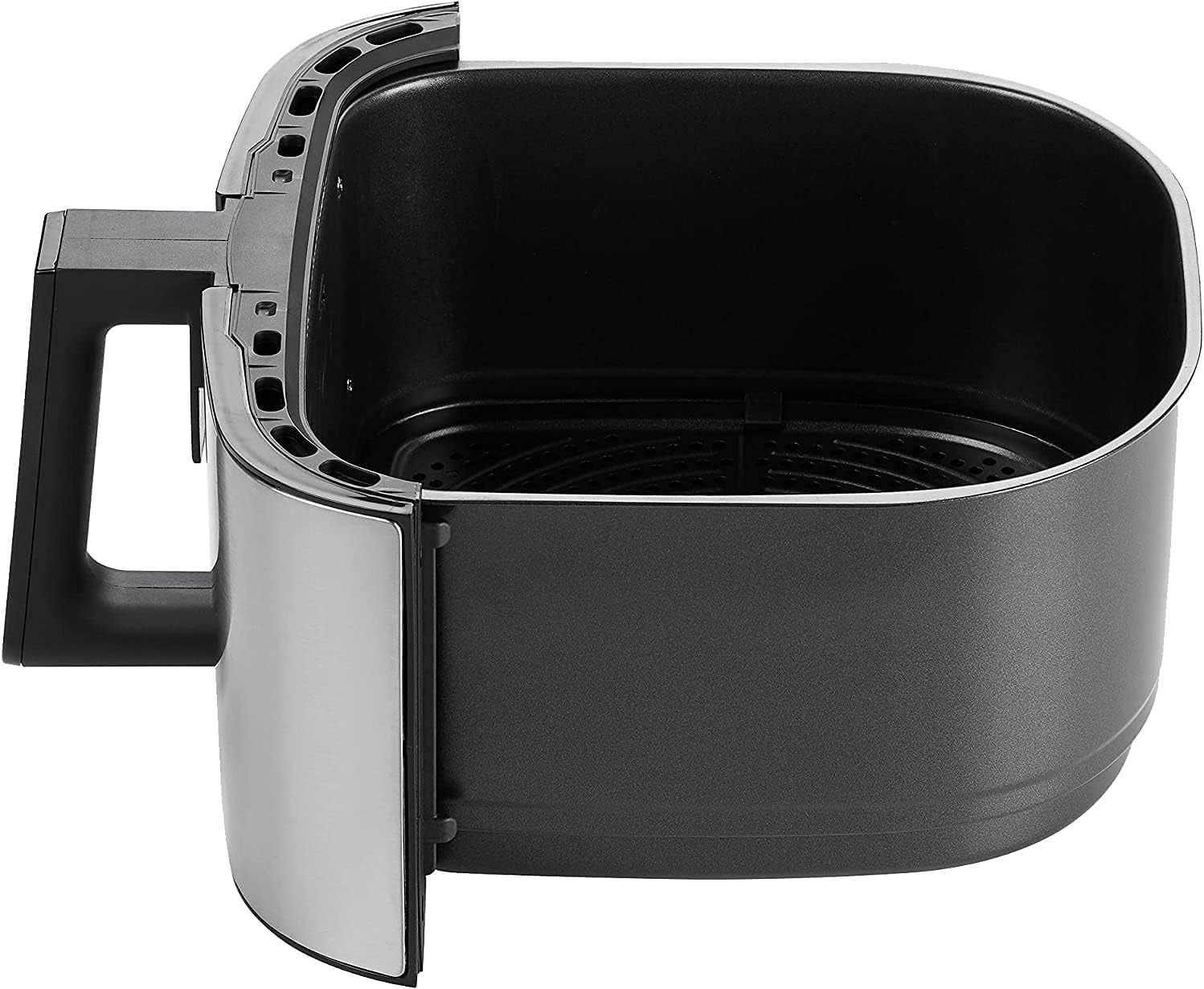 GoWISE USA 7-Quart Air Fryer & Dehydrator Max Steel XL- with Touchscreen Display with Stackable Dehydrating Racks with Preheat & Mute Functions + 100 Recipes (Stainless Steel)