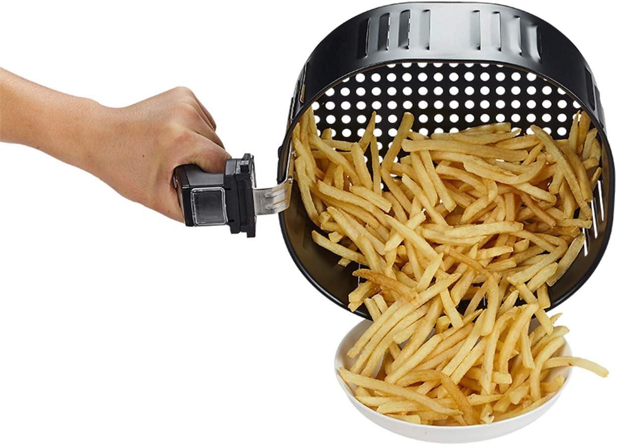 GoWISE USA GW22731 5.8-Quarts 8-in-1 Electric Air Fryer XL + 50 Recipes for your Air Fryer Book (Black)(Black)