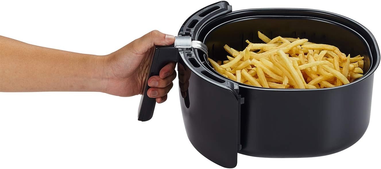 GoWISE USA GW22731 5.8-Quarts 8-in-1 Electric Air Fryer XL + 50 Recipes for your Air Fryer Book (Black)(Black)