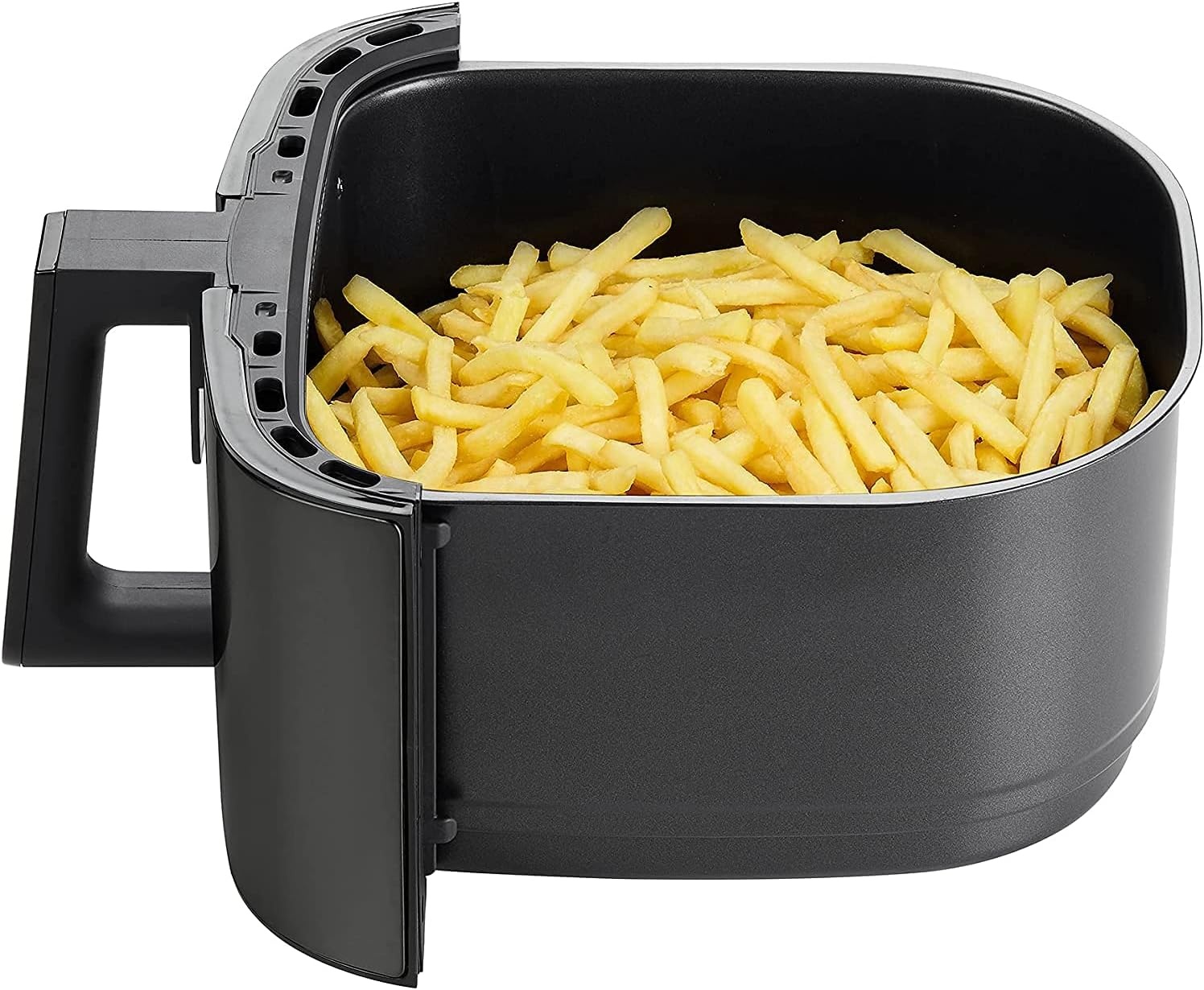 GoWISE USA 7-Quart Air Fryer & Dehydrator MAX STEEL XL- with Touchscreen Display with Stackable Dehydrating Racks with Preheat & Mute Functions + 100 Recipes (Black Stainless Steel)