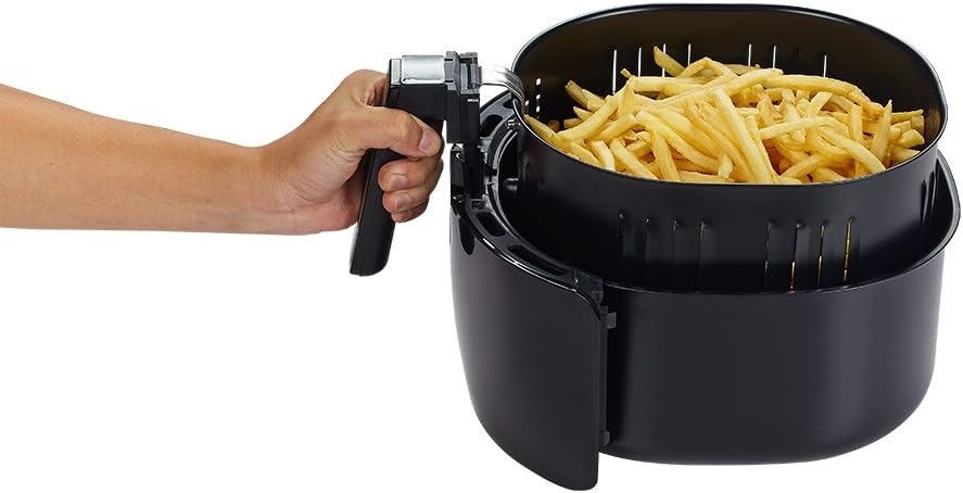 GoWISE USA 5.8 Quart Digital Touchscreen Air Fryer with Grill Rack (Black)