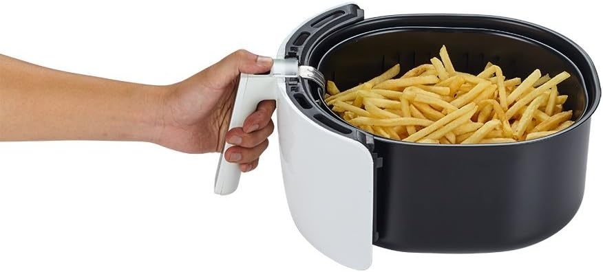 GoWISE USA 5.8 Quart Digital Touchscreen Air Fryer with Grill Rack (White)