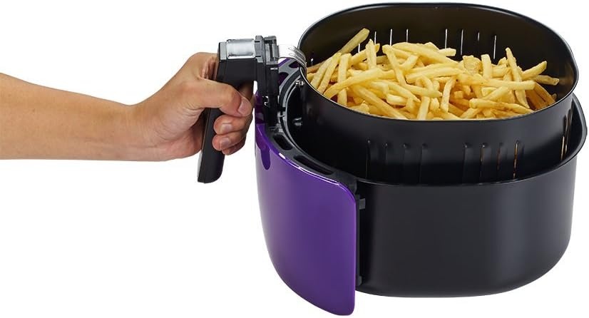GoWISE USA 5.8 Quart Digital Touchscreen Air Fryer with Grill Rack (Plum)