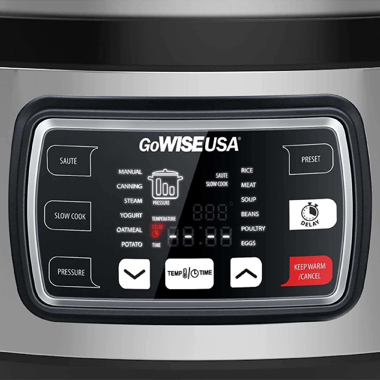GoWISE USA GW22708 Ovate 8.5-Qt 12-In-1 Electric Pressure Cooker Oval with Slow Cook, Rice, Yogurt, Egg, Saute, Steamer, Keep Warm Functions + Accessories & Recipes(9.5 Quarts)