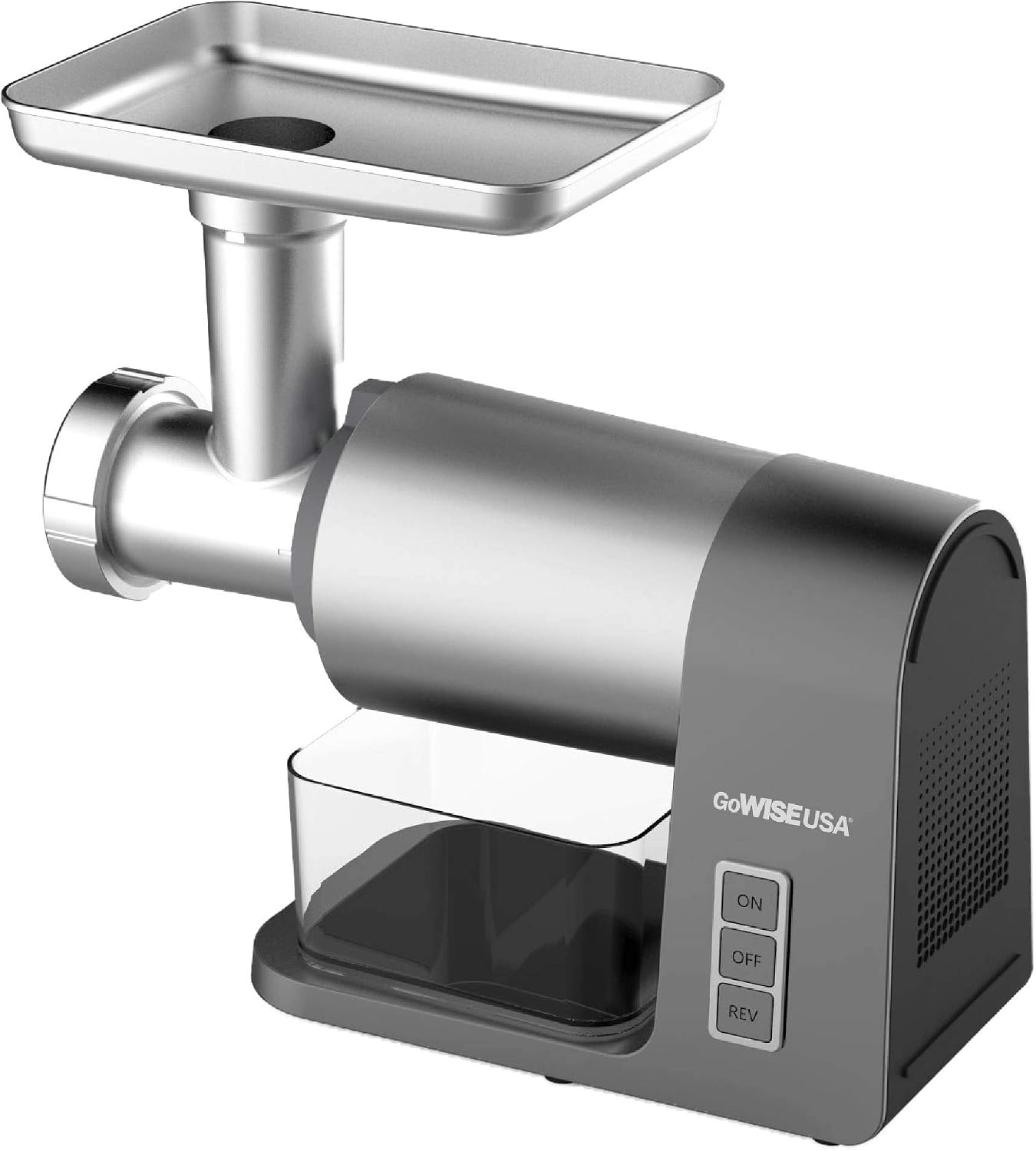 GoWISE USA Electric Meat Grinder, Heavy Duty 2000-Watt Max Grinder with DC Motor, Sausage Maker, Kibbe Kit with 3 Cutting Plates, Stainless Steel Cutting Blade + Recipe Book, GW88012