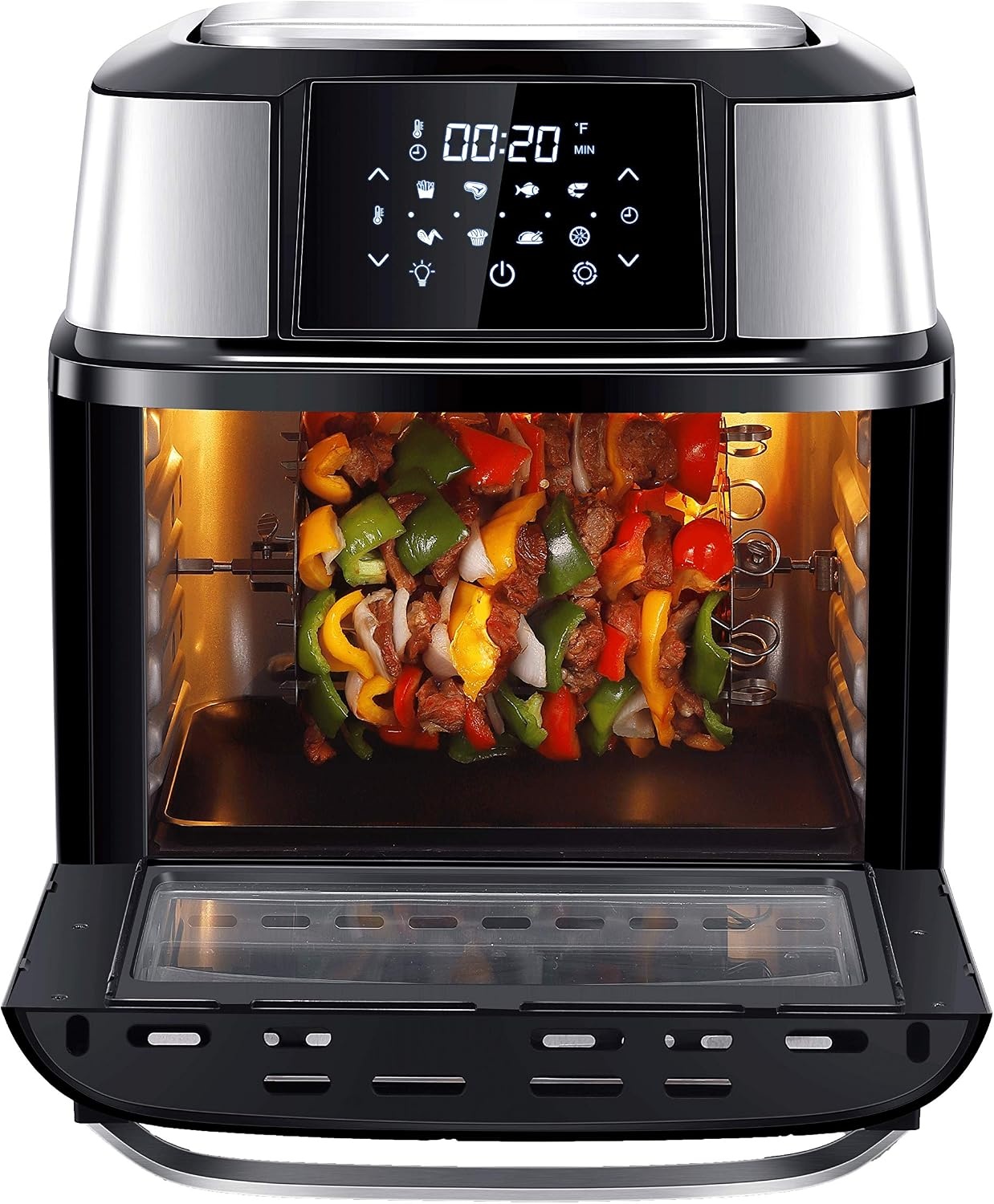 GoWISE USA 17-Quart Air Fryer & Food Dehydrator – 5 Drying Trays plus 6 Additional Accessories – Perfect for Drying Beef Jerky, Herbs, Fruit, Vegetables, Dog Treats(Air Fryer)