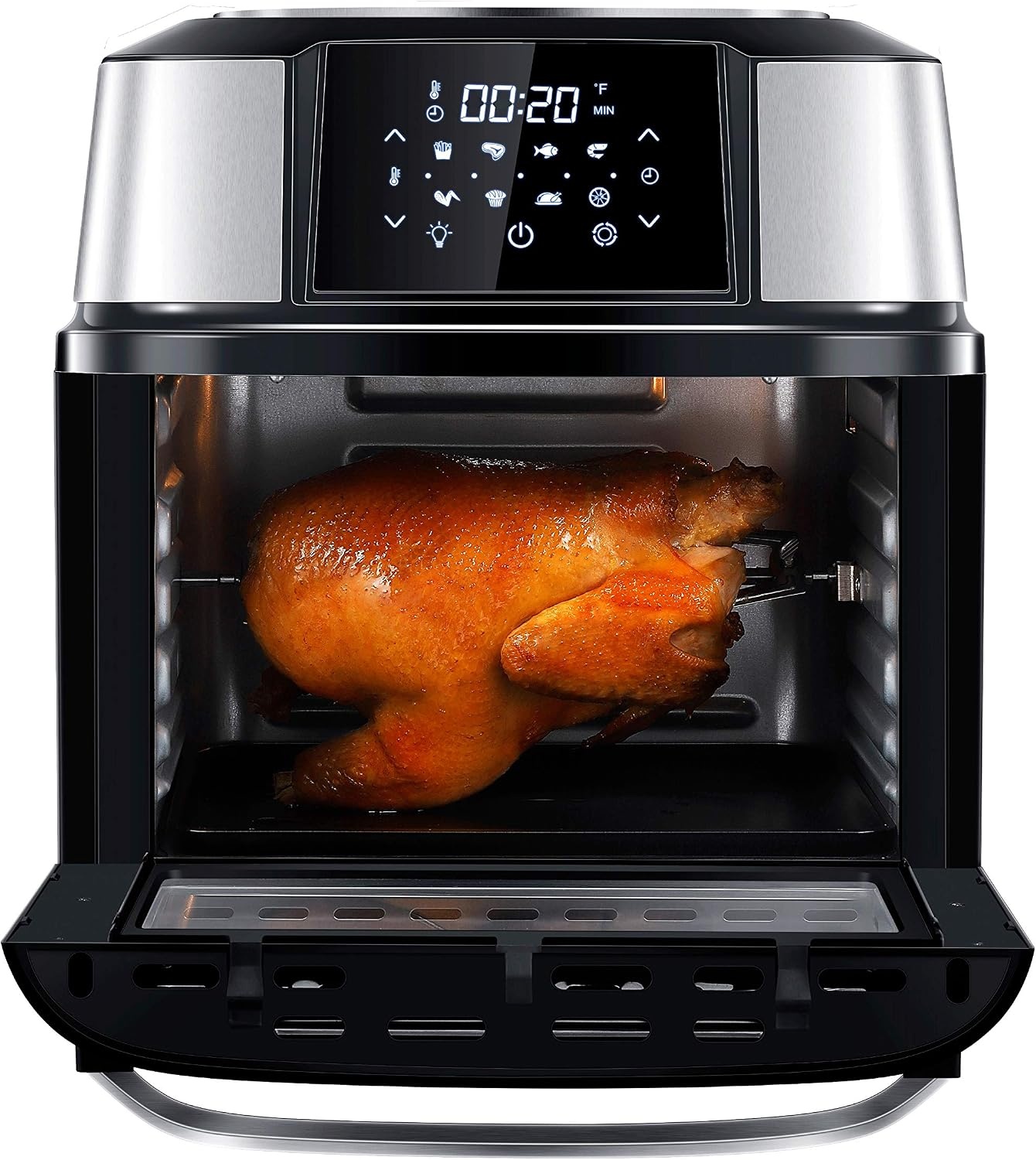 GoWISE USA 17-Quart Air Fryer & Food Dehydrator – 5 Drying Trays plus 6 Additional Accessories – Perfect for Drying Beef Jerky, Herbs, Fruit, Vegetables, Dog Treats(Air Fryer)