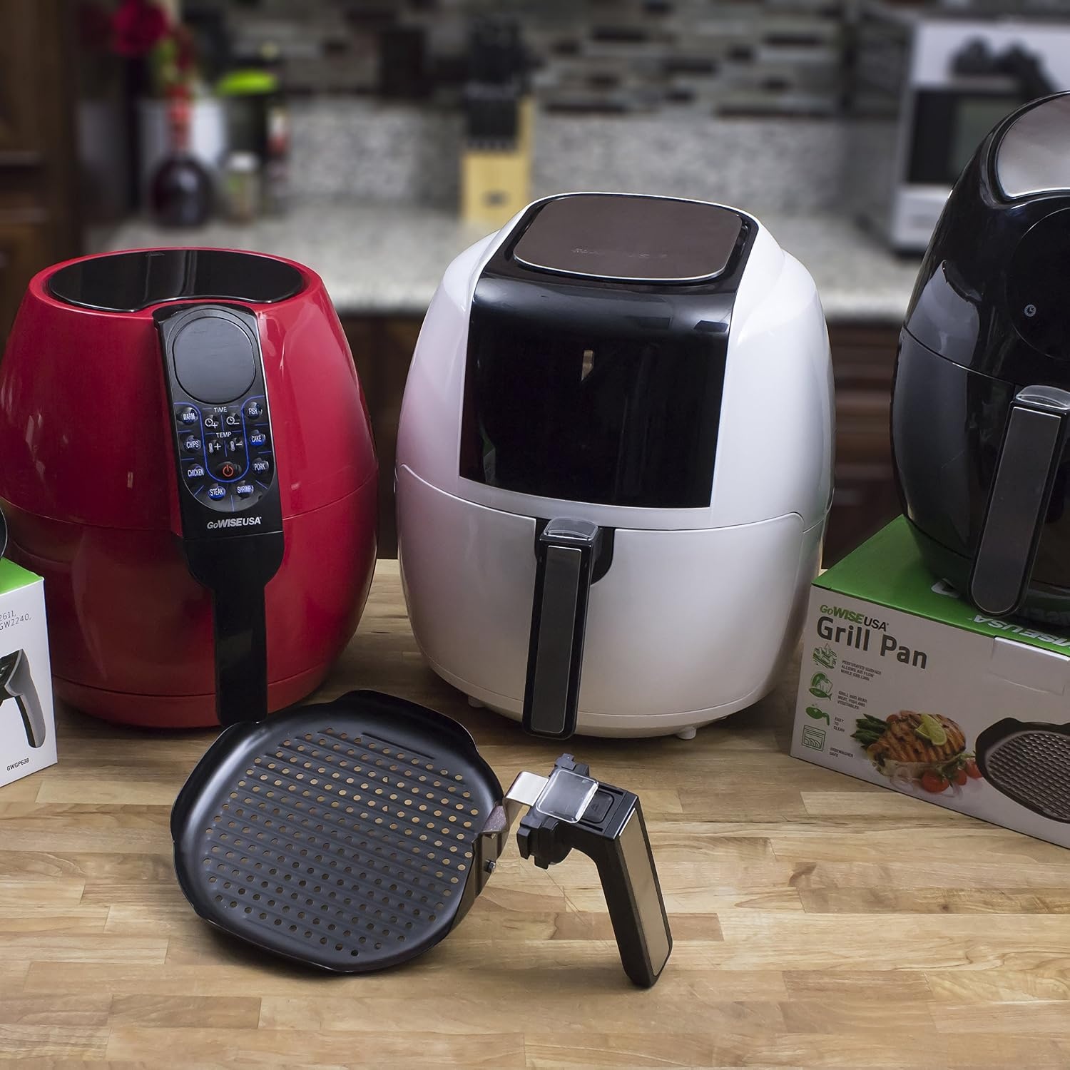 GoWISE USA Air Fryer Grill Pan Insert for GoWISE USA 3.7-Quart Touch Screen Models