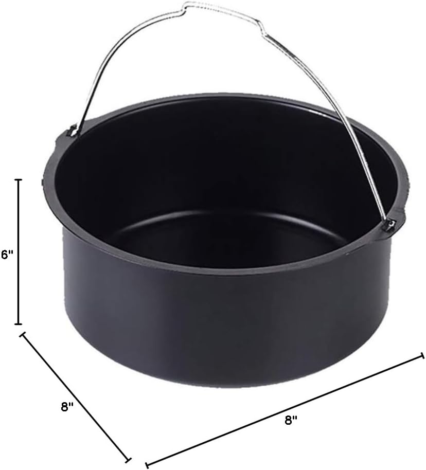GoWISE USA 6 Piece Accessory Kit for 5.0 7.0-Quarts Electric Air Fryer, XL, DAA