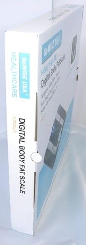 GoWISE USA Slim Digital Bathroom Scale – Measures Weight, Body Fat, Water, & Bone Mass 400 Lbs Capacity Tempered Glass GW22027