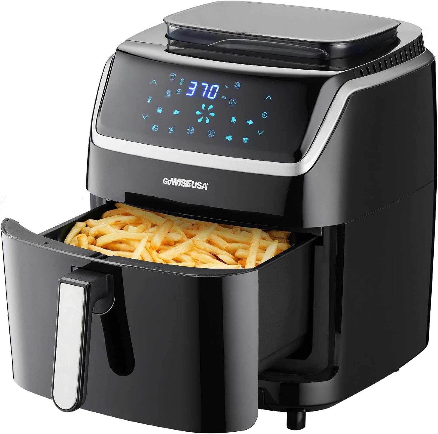 GoWISE USA 7-Quart Steam Air Fryer – with Touchscreen Display with 8 cooking presets + 100 Recipes