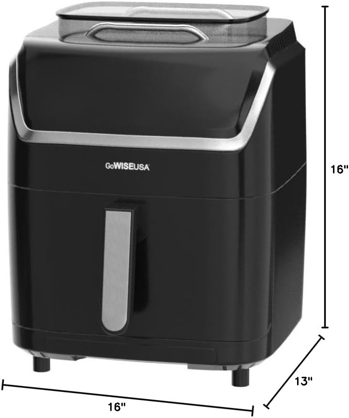 GoWISE USA 7-Quart Steam Air Fryer – with Touchscreen Display with 8 cooking presets + 100 Recipes